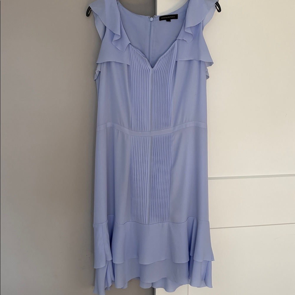 Banana Republic Light Periwinkle Ruffle Dress